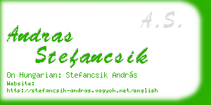 andras stefancsik business card