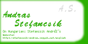andras stefancsik business card